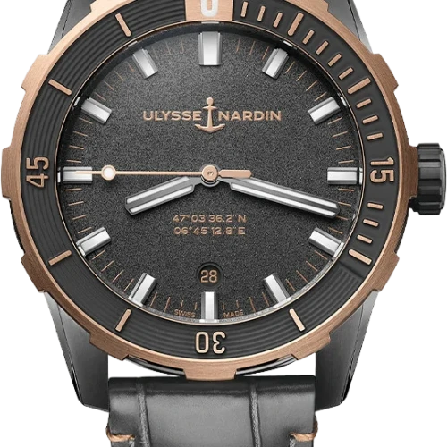 Часы UN , Diver 42mmCal 8163-175/GREY-5N  золото 750, 13,38г.